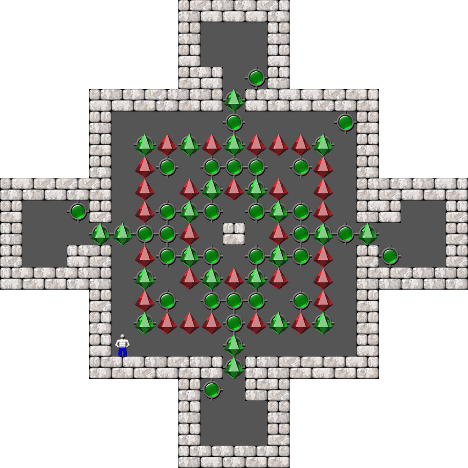 Sokoban Monry and Panda Arranged level 101